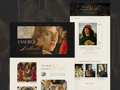Art Sandro Botticelli art design ui web web design
