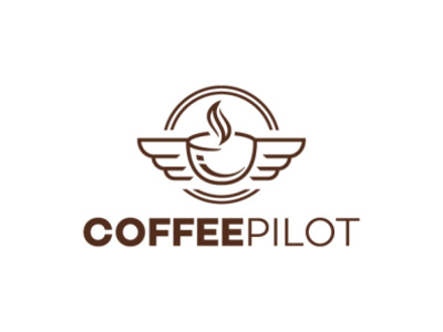 coffee pilot brown branding icon illustrator logo vector