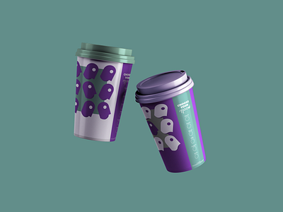 Mood Cafe Cups brand brand identity branding cafe coffee coffee cup coffeeshop creative creative design cup green purple