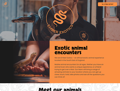 Ember Exotics design graphic design typography website