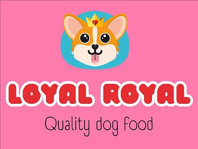 Loyal Royal - Dog food branding corgi design dog dog food doggy flat illustration logo vector vector art vector illustration