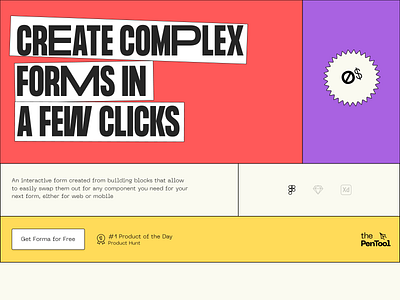 Forma by thePenTool Team asset blocks colorful figma form form constructor forma freebie landing productoftheday