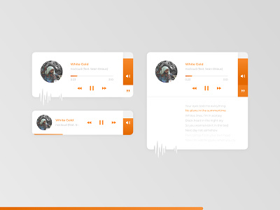 Music Player Concept app design lyrics music music app music player musician player sound ui uidesign widget