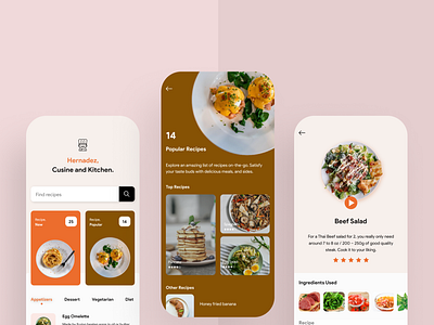 Cooking Recipe App cooking app food app food app design recipe app ui design uiux