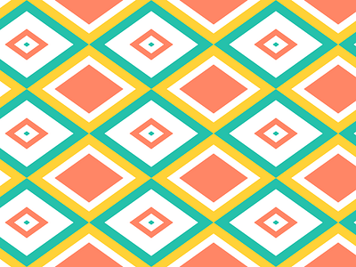 Geometric abstract geometric green orange pattern white yellow