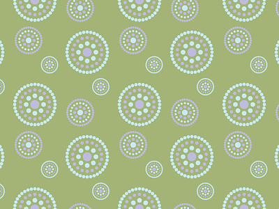 Pitsi - Lace circle green lace pattern retro