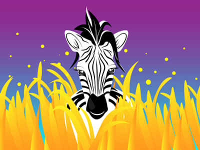 Zebra gradient illustration illustrator wildlife zebra