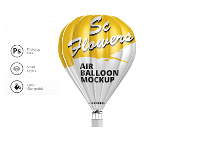 air ballon logo mockup