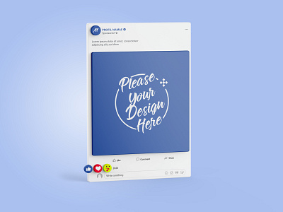 Mockup facebook social media 3d