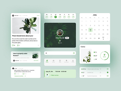 Mobile app components ( iOS ) app blog design blog post calendar component design components design library ios ios app ios app design minimalism mobile app mobile design plant plants ui uicomponents uidesign uiux uxdesign