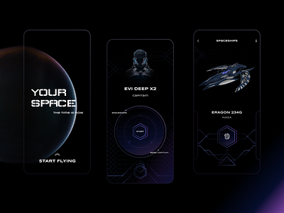 Game interface "Your space" ( Mobile app )