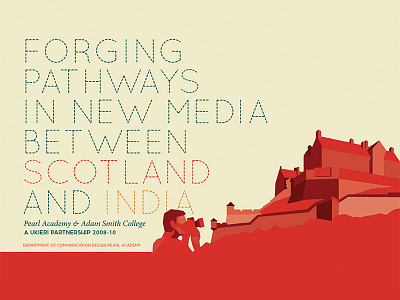 Forging Pathways exchange illustration india layout poster research scotland student