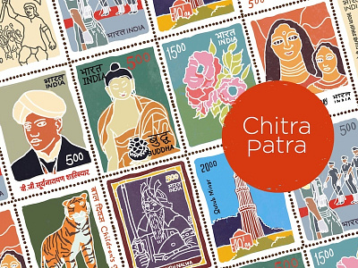Posted with India Post illustration india mail postal service postcards print stationary