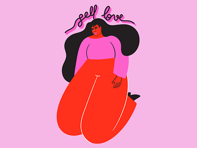 self love illustration typography