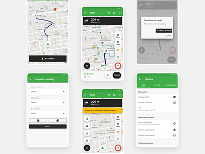Android navigation app for garbage trucks android android app app design mobile app navigation navigation app ui ux