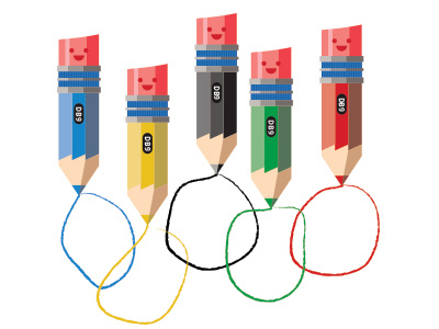 Mr. Pencil's Olympic Friends drawing olympics pencils