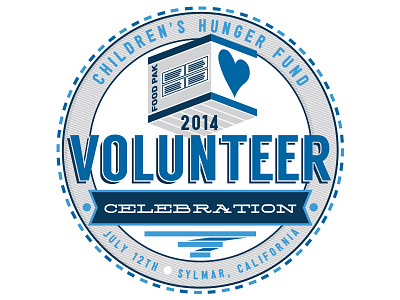 Volunteer Celebration Logo badge event illustrator logo non profit