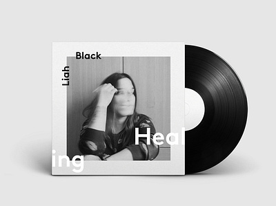 Liah Black Vinyl design graphic design minimal typography vinyl vinyl cover