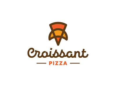 Croissant pizza logo