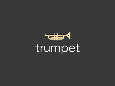 Trumpet logo brand identity brass funk harmony horn instrument jazz logo music music logo reggae trumpet