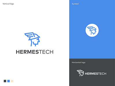 Hermes Tech logo app app icon application branding connecting delivery company digital platform logo logodesign logodesigner network software startup startup logo web application