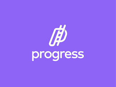 Progress logo design app icon graphic design designer growth inovation ladder letter p ladder logo logodesign progress saas logo simple creative logo startup logo tech