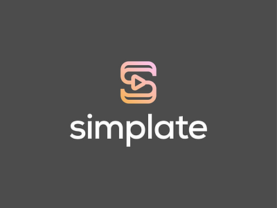 Simplate unused logo app app icon app logo branding customized video templates enterprise app identity logo logodesign online content creators software