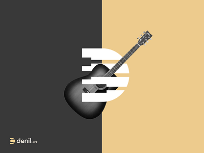 Denil live logo design artist logo bass branding guitar logo logodesign logodesigner mark music logo symbol