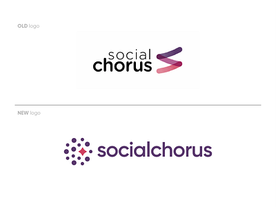 SocialChorus new logo app app icon app logo before and after branding chorus communication logo logodesign new logo old logo rebranding social software software company logo startup symbol
