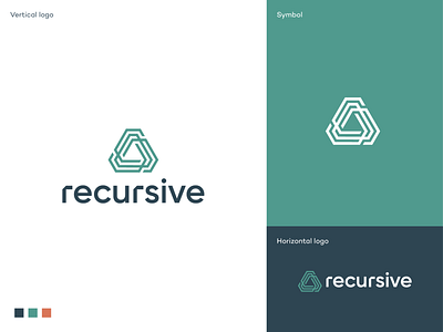 Recursive logo ai artificial intelligence branding emergent technologies environmental conservation global innovative sustainable solutions innovative technology japan logo logodesign logodesigner machine learning recursive social equity society sustainability symbol tech company logo technology consulting company