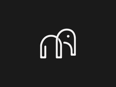 Elephant Logo animal elephant line logo simple