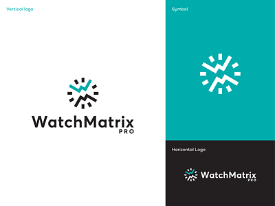 WatchMatrixPro logo analytics branding business clean cmo dashboard data flat logo logodesign logodesigner mark matrix modern pro symbol system trading w watch