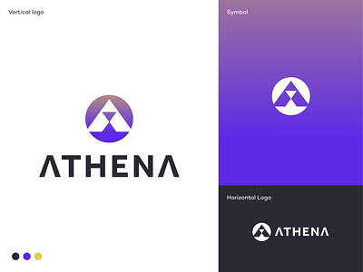 Athena unused logo design app assistant athena branding delegation enterprise gradient logo logodesign logodesigner mark multiply recruit software startup support symbol team time virtual
