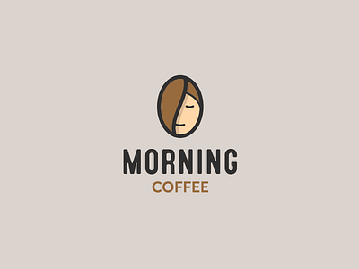 Morning Coffee Logo bean coffee girl hair logo logodesign logodesigner mark morning sleep symbol