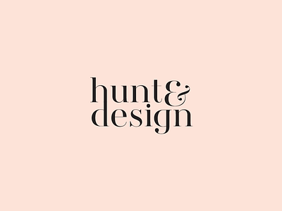 Hunt Design Logo design house hunt interior logo wordmark