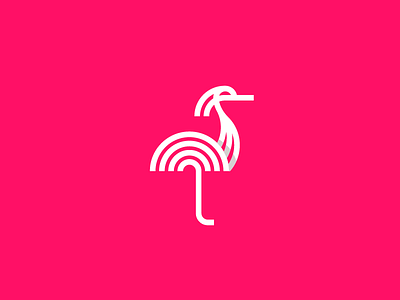 Bird Logo animal bird flamingo identity line logo logodesign logodesigner mark nature symbol