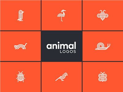 Animal Logos animal art behance line lineart logo design logos symbol