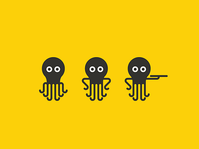 Octopus Character boss branding character identity logo design mark octopus symbol waiter