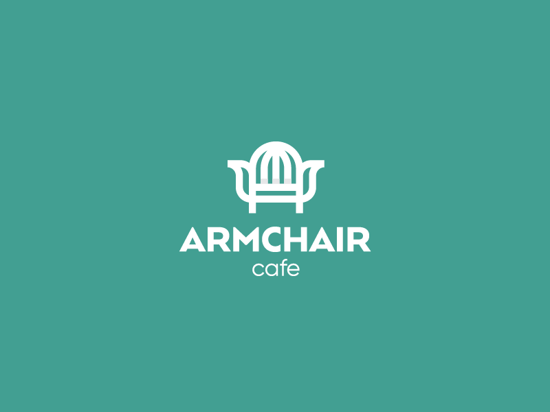 Armchair Cafe Logo branding identity line logodesigner logodesign mark symbol logo cafe armchair