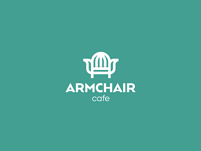 Armchair Cafe Logo armchair branding cafe identity line logo logodesign logodesigner mark symbol