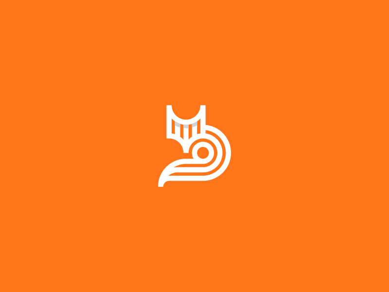minimalist fox logo design