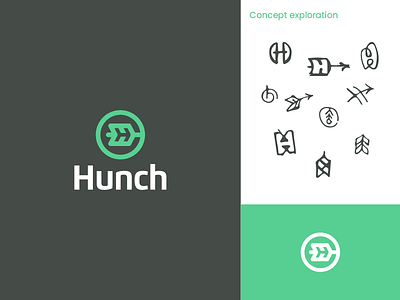Hunch Logo ad campaign ads arrow branding campaign facebook h logo optimization software software logo startup startup branding startup logo technology