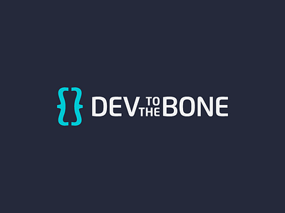 Dev To The Bone Logo app brackets clean logo code dev dev logo developer logo logodesign modern logo simple logo software