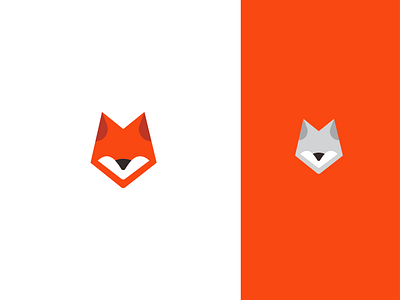 Fox Symbol animal logo animal nature fox symbol head logo mark modern tech logo software app symbol