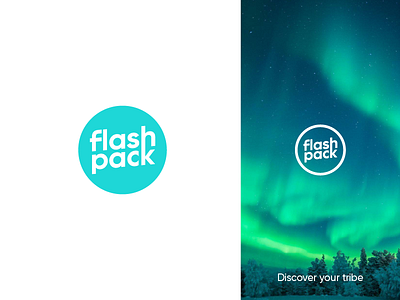 Flash Pack Logo Redesign adventure holidays backpacking break free business idea discover enjoy holiday logo redesign open minded passport solo travelers stamp stuck behind screens traveling tribe visit