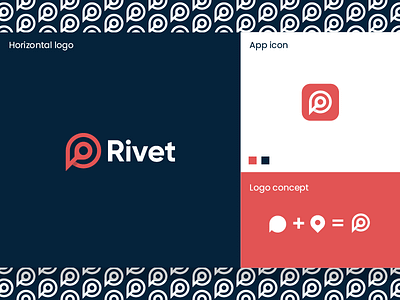 Rivet Logo app icon app logo collaboration communication logo concept productivity project rivet rivets startup startup logo transparency trust