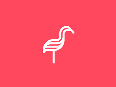 flamingo logo animal animal logo bird fauna flamingo lineart logodesign nature symbol
