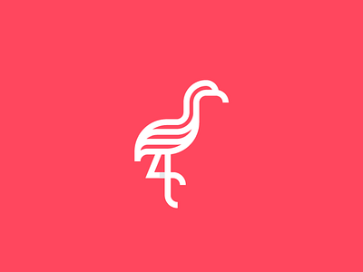 Flamingo 2 logo animal animal logo animals bird logo flamingo lineart logodesign nature