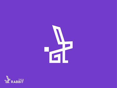 tech rabbit symbol app icon app logo application branding bunny creative rabbit software startup startup logo tech visual identity