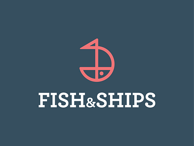 Fish and ships logo design